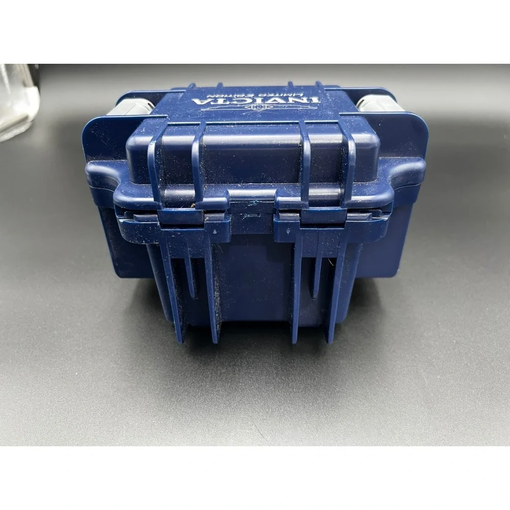 Invicta Limited Edition Impact Case Single Slot Watch Box Blue Plastic Rugged